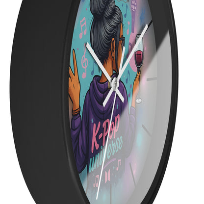 K-Pop Universe Wall Clock, Stylish Home Decor, Music Lover Gift, K-Pop Fan Accessory, Unique Wall Art, Trendy Timepiece