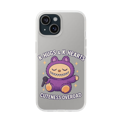 Cute K-Hugs & K-Hearts Flexi Case, Adorable Phone Case, Gift for Kids, Fun Gift, Cute Accessories, Kawaii Style Case