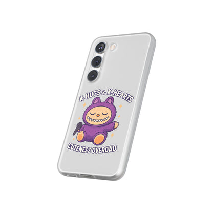Cute K-Hugs & K-Hearts Flexi Case, Adorable Phone Case, Gift for Kids, Fun Gift, Cute Accessories, Kawaii Style Case