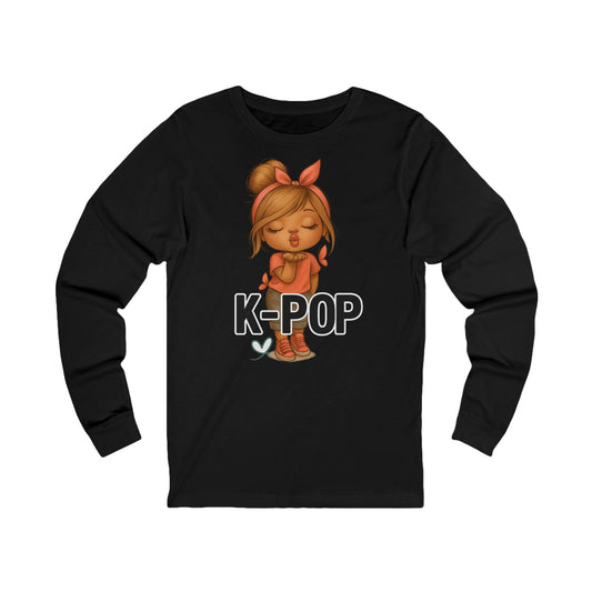K-Pop Unisex Long Sleeve Tee, Trendy K-Pop Shirt, Perfect Gift for Fans, Music Tee for Concerts, Stylish Everyday Wear