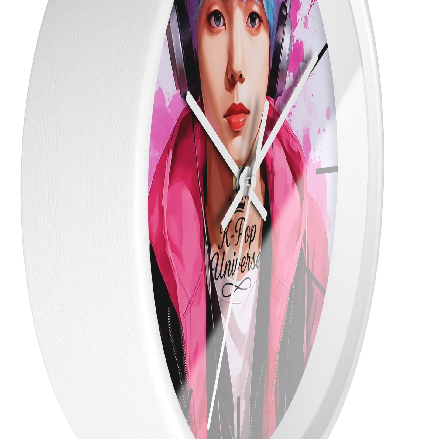 K-Pop Themed Wall Clock, Trendy Clock for Music Lovers, Perfect Gift for K-Pop Fans, Home Decor, Unique Desk Accessory