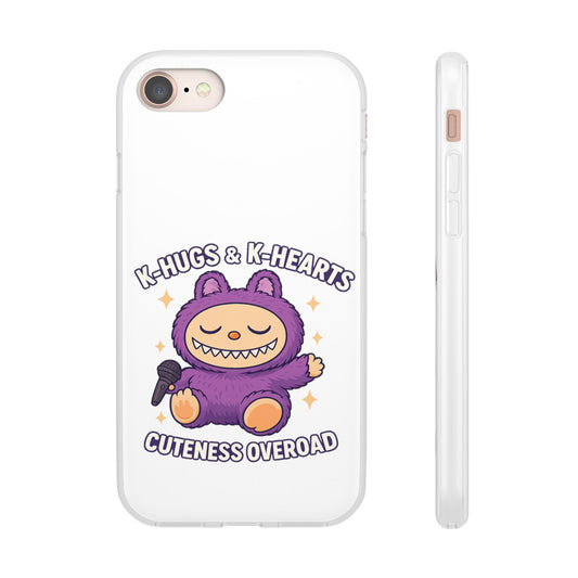 Cute K-Hugs & K-Hearts Flexi Case, Adorable Phone Case, Gift for Kids, Fun Gift, Cute Accessories, Kawaii Style Case