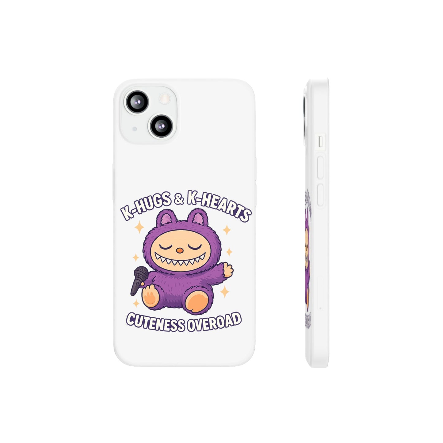 Cute K-Hugs & K-Hearts Flexi Case, Adorable Phone Case, Gift for Kids, Fun Gift, Cute Accessories, Kawaii Style Case