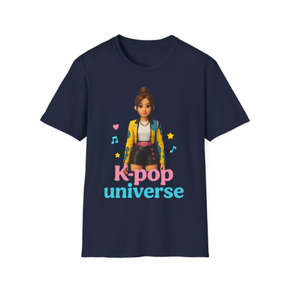 K-Pop Universe Unisex Softstyle T-Shirt, Trendy K-Pop Tee, Gift for Music Lovers, Casual Wear, Concert Outfit