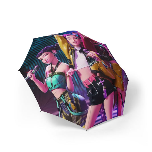 ❗LIMITED EDIT ❗K-POP DEMON HUNTERS Trendy Foldable Umbrella with Vibrant Design, Portable Rain Gear for Festivals, Custom Art Gift for Fans, Unique Collectible Accessory