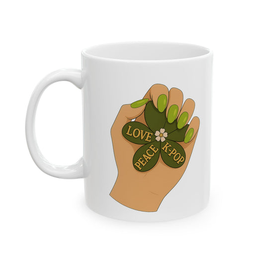 Ceramic Mug, (11oz, 15oz)K-Pop Inspired Ceramic Mug, Perfect Gift for Fans, Fun Kitchen Decor, Coffee Lover's Companion, Ideal for Birthdays or Celebrations