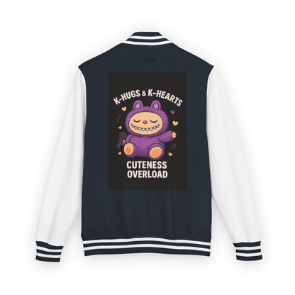 K-Pop Universe Letterman Jacket, Trendy Unisex Varsity Jacket, Cute Gift for K-Pop Fans, Stylish Casual Wear, Anime Inspired Apparel