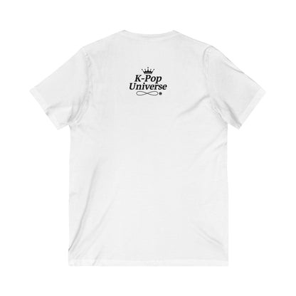 K-Pop Culture V-Neck Tee, Korean Style T-Shirt, Fun Graphic Tee, Unisex Shirt, Streetwear Top, Cute Gift for Fans, Pop Art Apparel