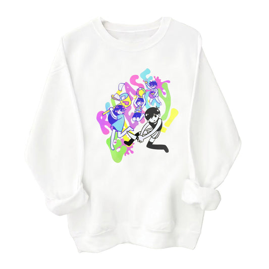 Unisexe Anime Print Hooded Sweatshirt Men's Cap Sweater Round Neck Sweatshirt Loose Cap Sweater, NelVKpop, k-pop universe