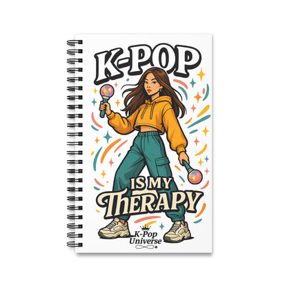 K-Pop Therapy Journal - Spiral Notebook for Fans, Cute Gift for Music Lovers, Stationery for Creative Writing, Self-Care Journal, [...]