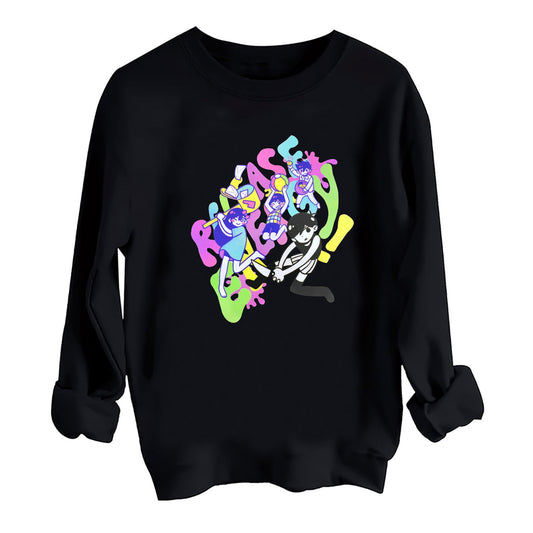 Unisexe Anime Print Hooded Sweatshirt Men's Cap Sweater Round Neck Sweatshirt Loose Cap Sweater, NelVKpop, k-pop universe