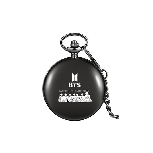 BTS Bulletproof Youth League peripheral pocket watch HOPE V SUGA Kim Namjoon Min Yoongi Park Jimin hanging watch necklace, K-pop universe, NelVKpop