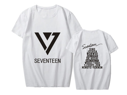 SEVENTEEN clothes Cui Shengzhe Li Zhixun with the same surrounding short sleeve T-shirt student men's and women's summer clothes, #nelvkpop #kpopuniverse