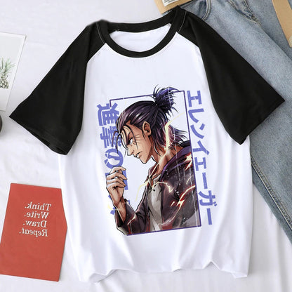 Y2k Japanese Anime Attack on Titan T Shirt Shingeki No K yoji🇯🇵
