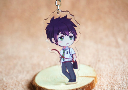 1 Pcs lovely Japan Anime keychain your name Cartoon character Fashion couple Acrylic keychain figure toys Boy Girl Gift