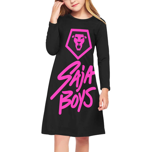Girls' Long Sleeve Dress (D59) K-pop Demon Hunters,Saja boys, K-pop universe
