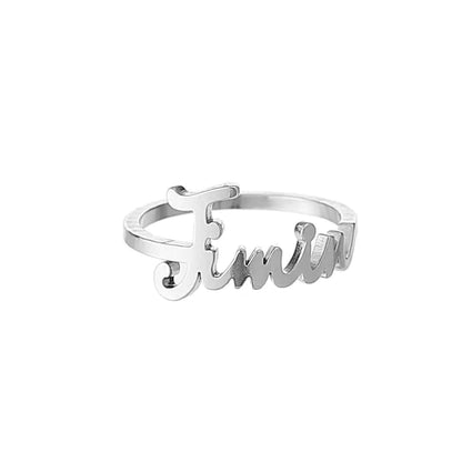 BTS Official Titanium Steel Ring with Logo Design