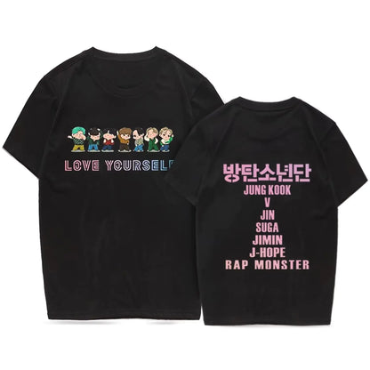 Dolpind Kpop Love Yourself Shirt Suga Jungkook Jimin V Rap Jhope Jin Tshirt Tee for Women