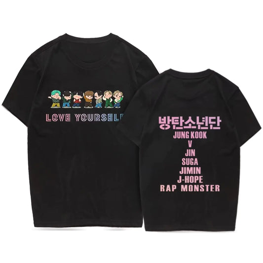 Dolpind Kpop Love Yourself Shirt Suga Jungkook Jimin V Rap Jhope Jin Tshirt Tee for Women